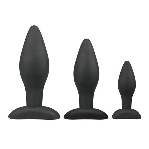 Image of Easytoys Anal Collection Siliconen buttplugsetje zwart